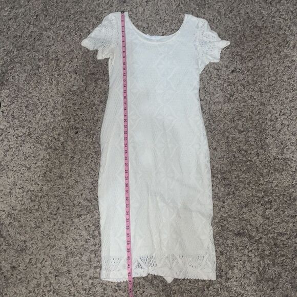 Crocheted Lace Dress - Cream - Picture 4 of 7